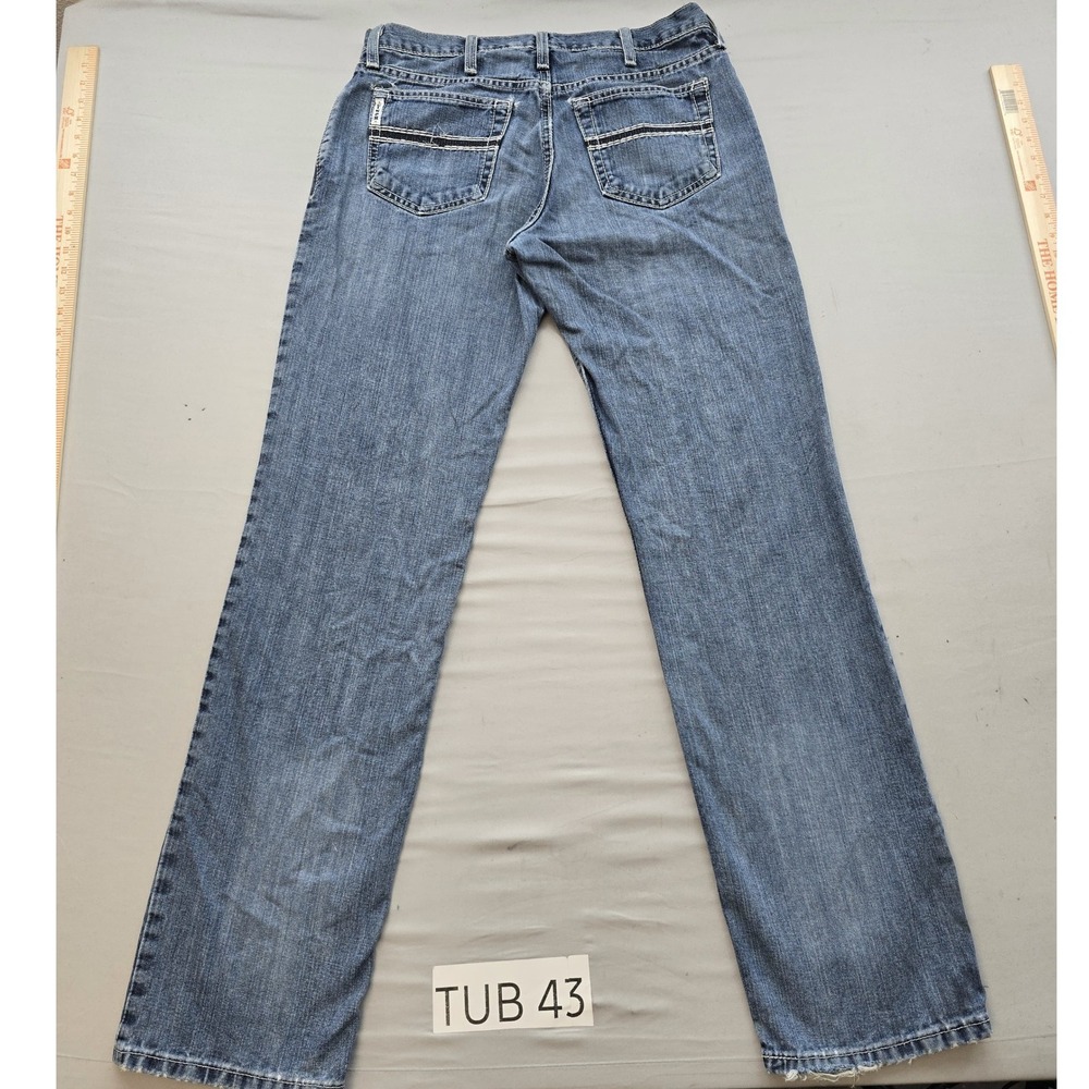 Cinch Mens MB92834019 Medium Wash Straight Leg Western Denim Jeans 33x36